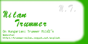 milan trummer business card